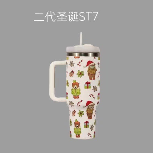 Wholesale Tumbler Christmas Stainless Steel Insulated Cup Handle Car Cup Ice Bullies Cup